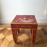 Table basse boho bois et peinture main