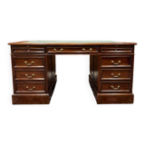 Classic English Desk with Green Leather