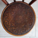 Antique curved wooden children's chair by Fischel, early 20th century.