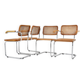 Chaises de salle à manger Style B32 par Marcel Breuer Ensemble de 4