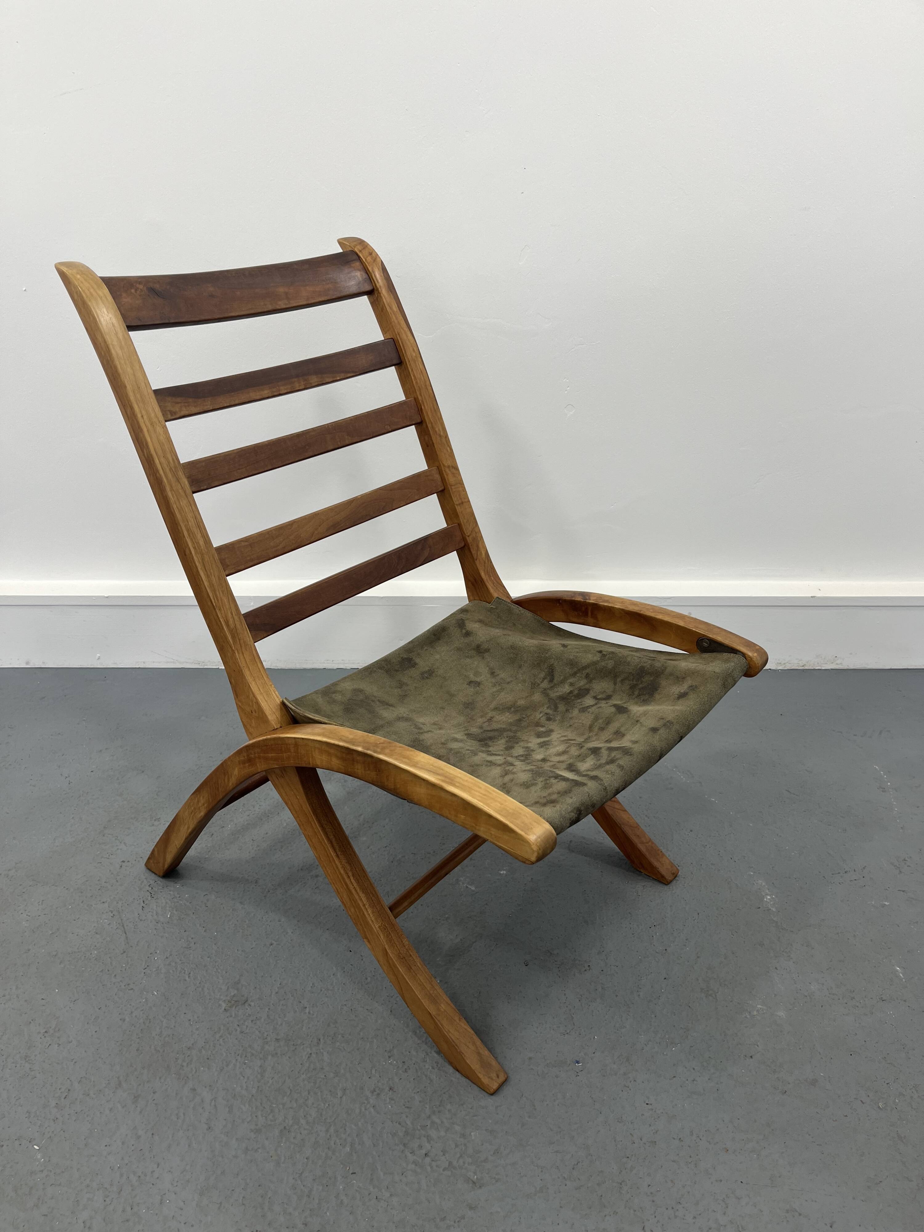 Leather vintage armchair, 1970s