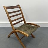 Leather vintage armchair, 1970s