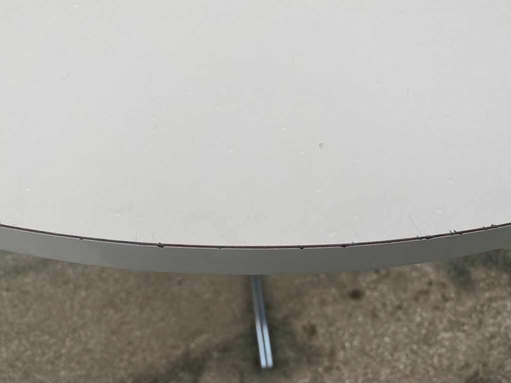 Round kitchen dining table 100cm chrome legs