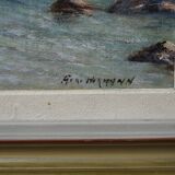 Scandinavian modern painting, 1960s, Oil on panel