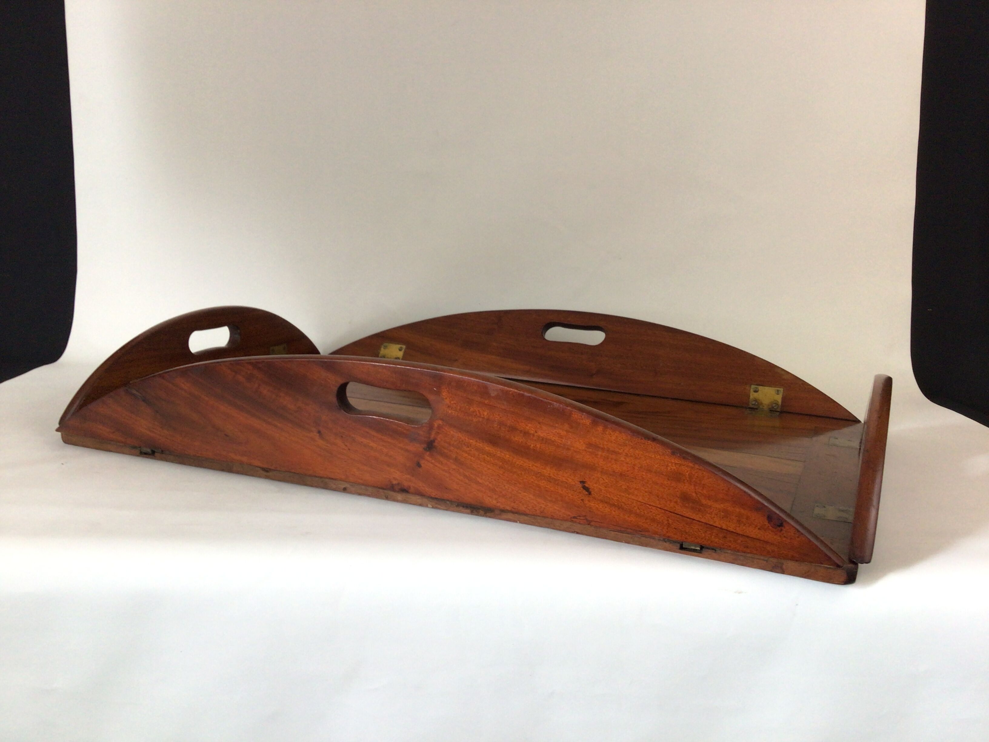Marine coffee table mahogany "butler" top