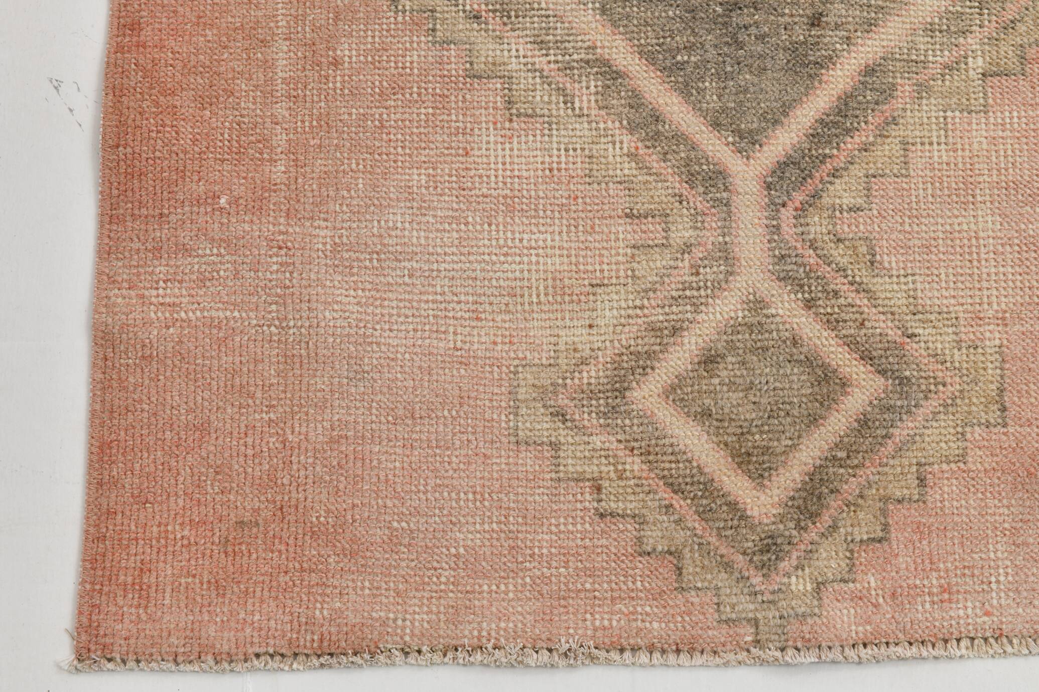 3x12 Pale Red Brown Vintage Runner Rug 80x380Cm SK 21977