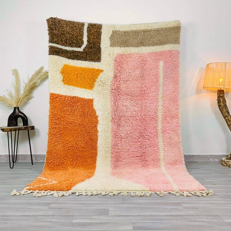 Handmade pure wool rug, size 150 x 250 cm
