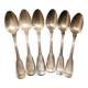 6 antique silver-plated metal spoons