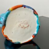 Vase céramique multicolore