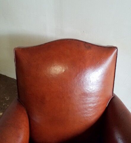 Leather club chair, 1940s