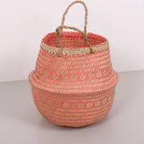 Foldable Basket, 31 cm Strawberry Decorative Storage Basket, Knit Basket