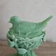 Rare bonbonnière "oiseau sur son nid" en opaline