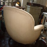 Chair Toad in cloth turned wooden legs