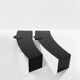 Gilles Derain pair of metal coffee tables edition Lumen 1986