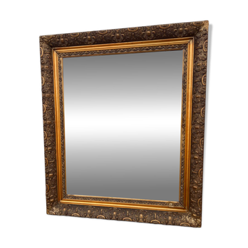 Golden framed mirror