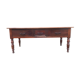 Old farmhouse table with cherry and chestnut panels with 3 drawers.