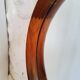 Round teak mirror Uno and Osten Kristiansson Luxus Vittsjö, Scandinavian