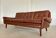 Danish mid-century Svend Skipper cognac 3 person sofa 1960s