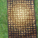 Scandinavian rug wool Rya yellow orange pop 92 x 162 cm
