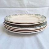 Vintage blue pink green dinner plates