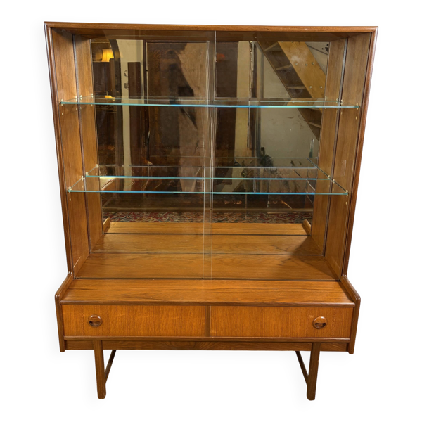 Vitrine Turnidge de Londres en teck, années 1960-1970