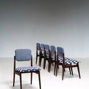 Set of six Italian mid-century dining chairs, 1960s