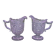 Lot - 2 Antique ewers from the 1900s in molded crystal