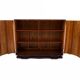 Art Deco walnut commode cabinet, Western Europe, mid-20th century.