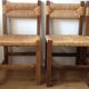 4 mulched wood country chairs