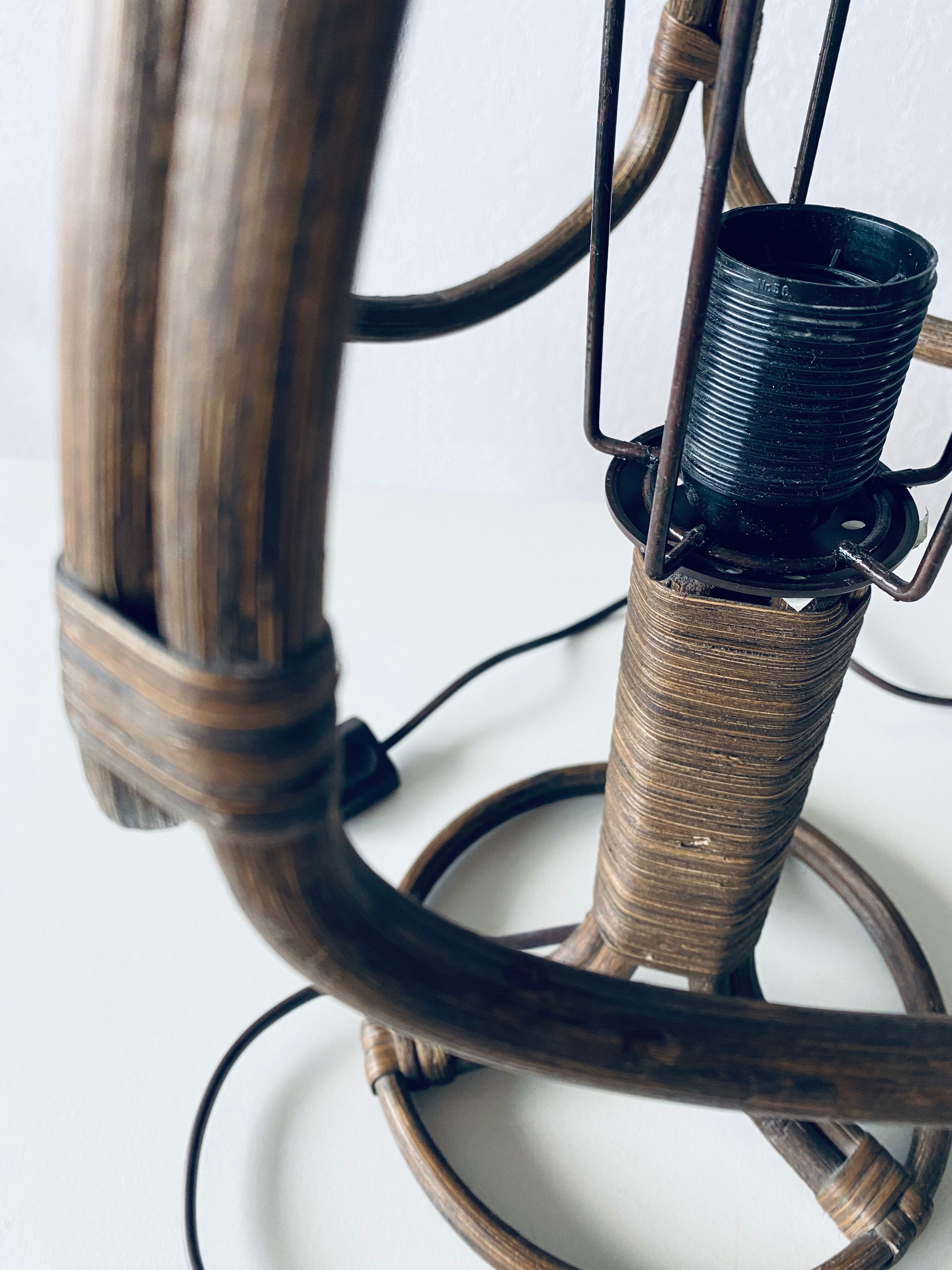 Vintage rattan lamp