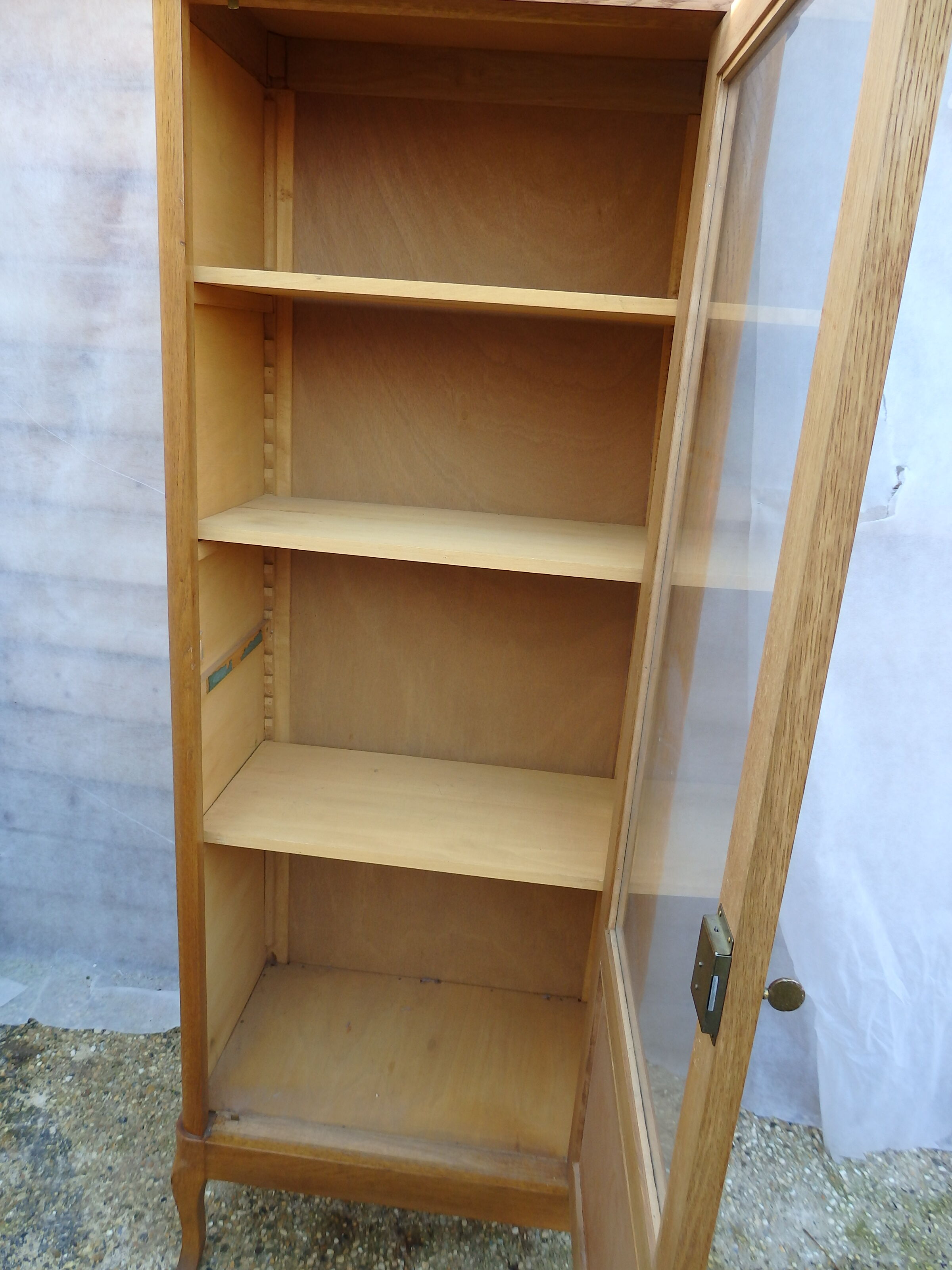 Meuble vitrine bibliothèque d école vintage