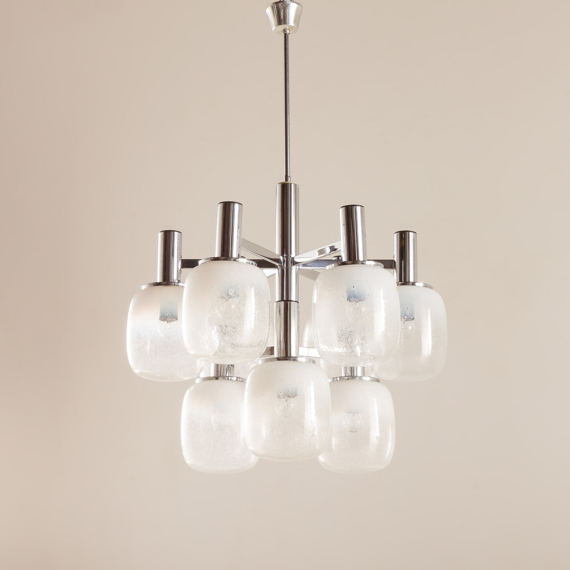 Targetti Sankey Murano glass chandelier, 1970s