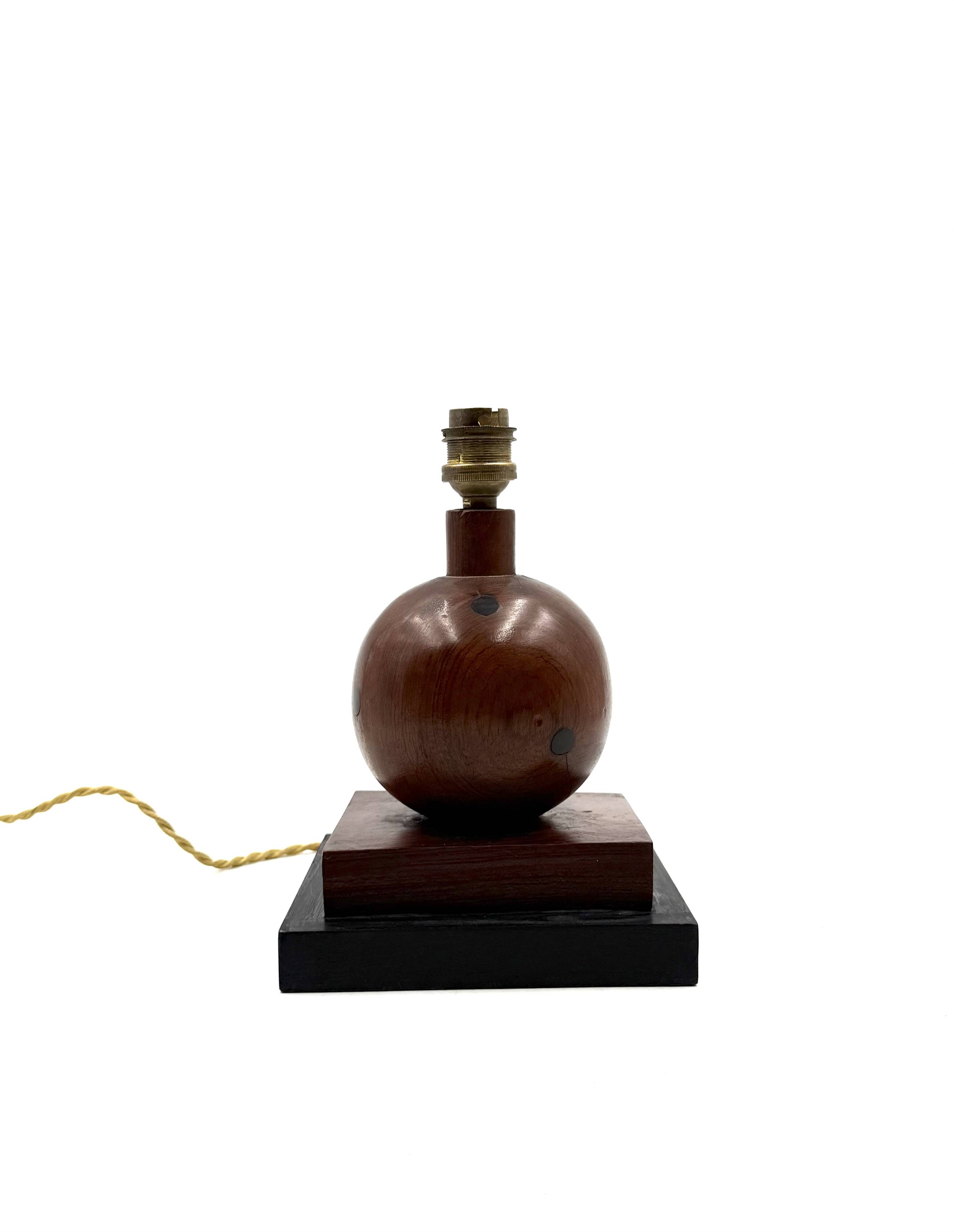 Art Deco wood table Lamp, France ca. 1930s