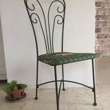 Vintage cast iron garden chair
