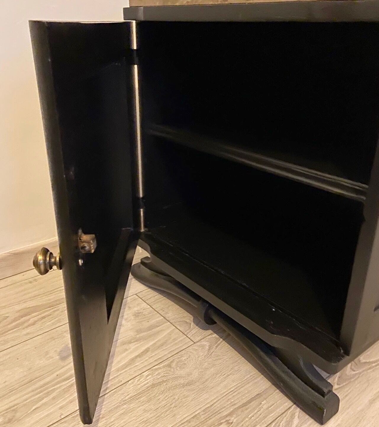 Black Art Deco bedside table