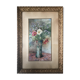Tableau aquarelle "bouquet de fleurs champêtres" signé + cadre