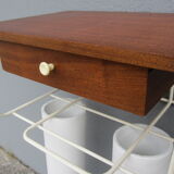 Scandinavian bedside wall phone shelf