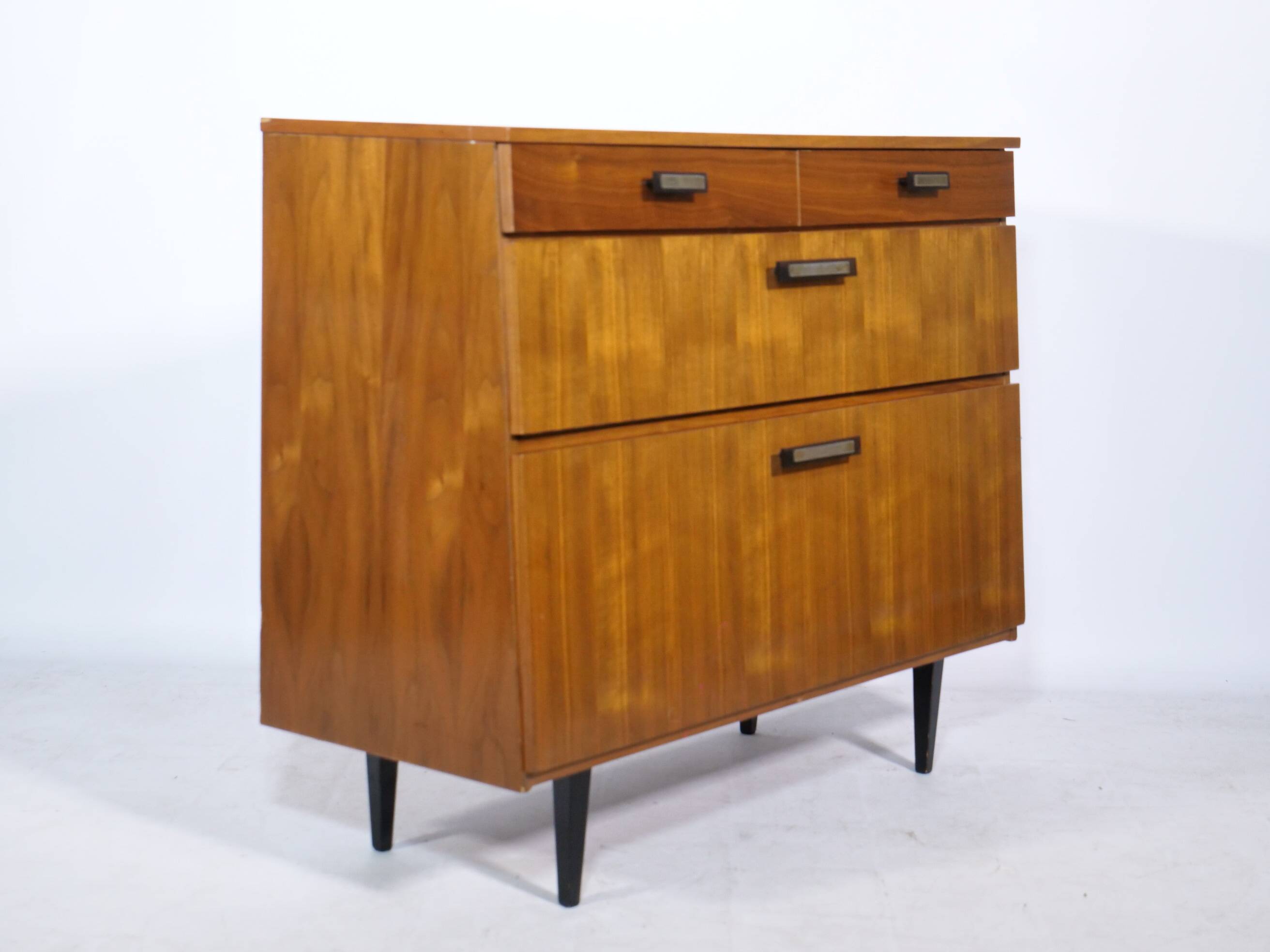 Buffet à chaussures vintage en teck, design milieu du siècle, années 1960