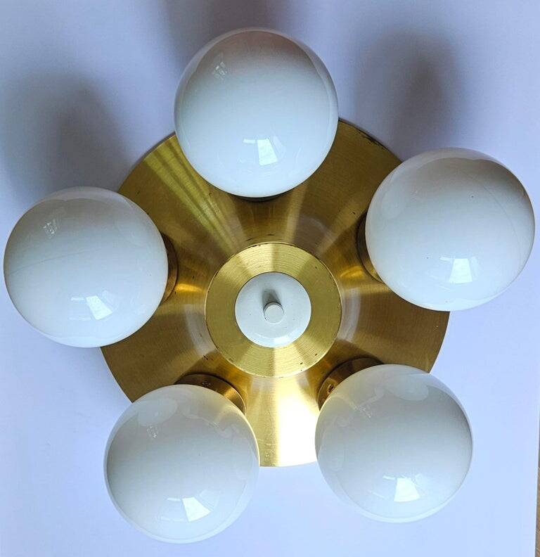 Rare Midcentury Flush Mount Sputnik, Space Age, 1970s