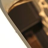 Rectangular mirror, horizontal or vertical, in white lacquered wood, 1970s.