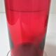 Red glass lamp and vintage brass