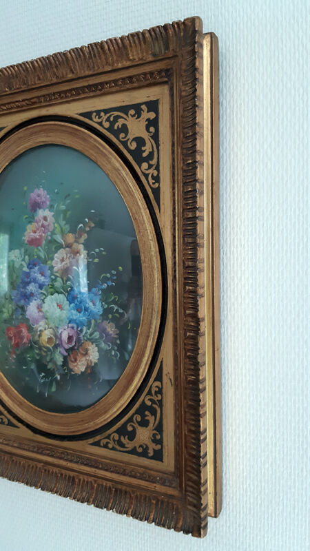 Peinture huile sur plaque de cuivre Van Tyorem