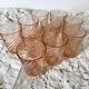 Verres à eau vintage rosaline