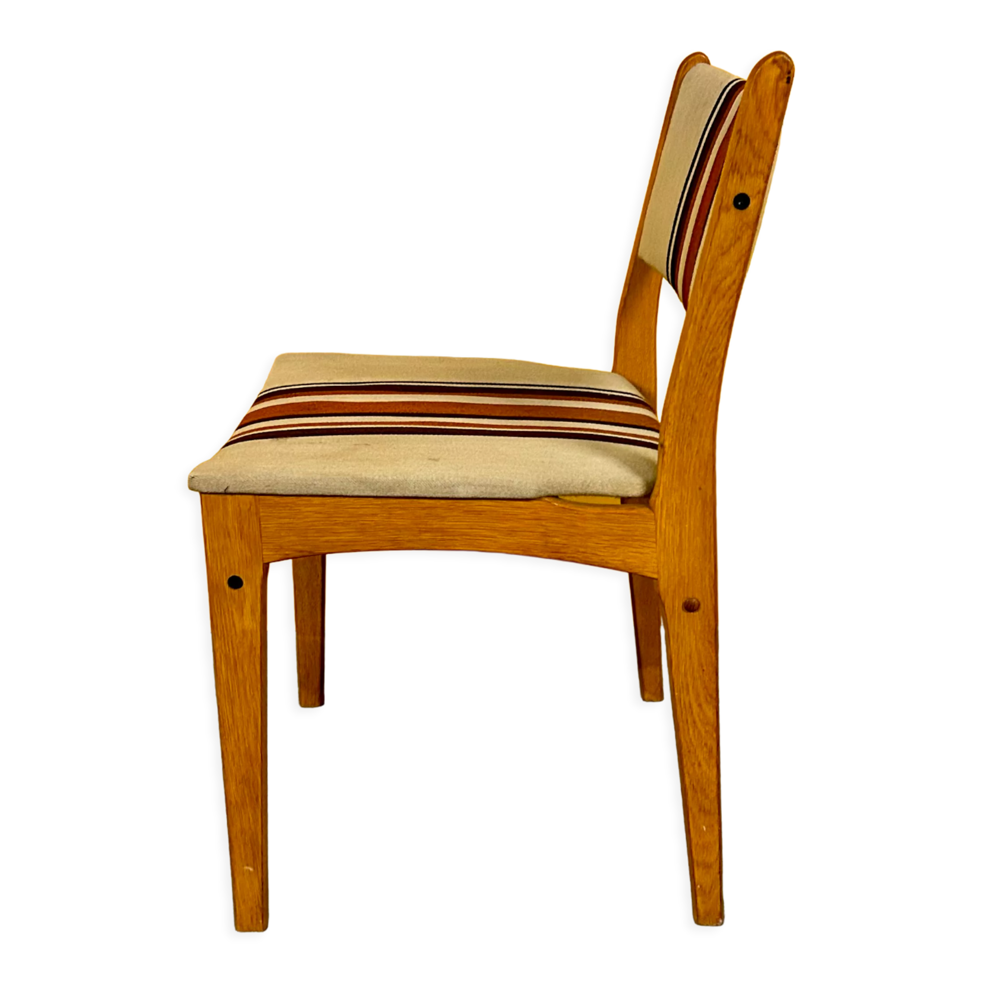 Set of 6 mid-century oak dining chairs by Uldum Mobelfabrik 1960s