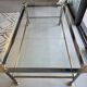 Italian coffee table Mara in brass and glass