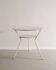 Vintage French Mid Century Round Console Table in White Metal, 1950s