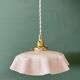 Vintage pendant light in pink opaline.