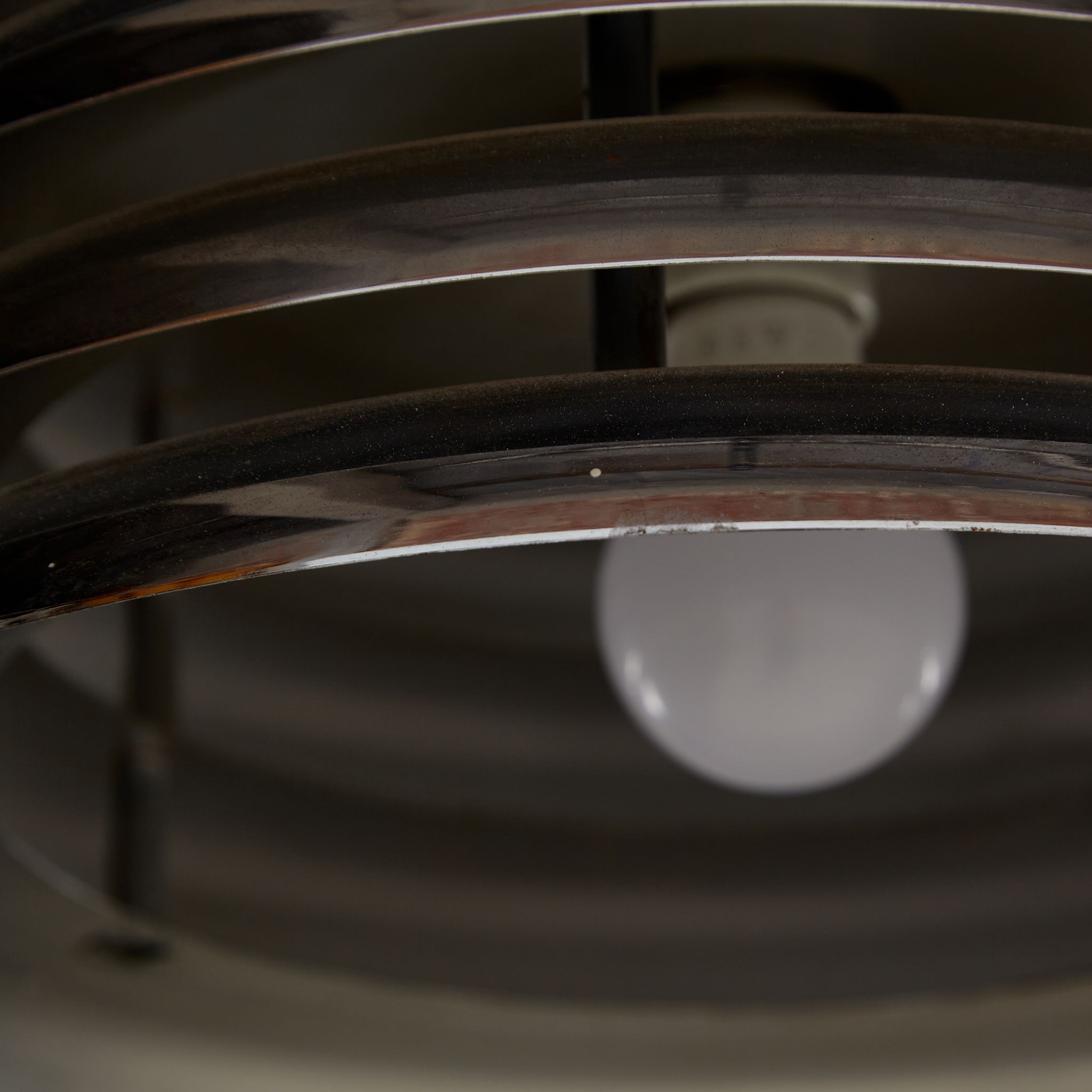 Chrome four-lamella metal pendant by borsfay tamás