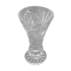 Années 1970 vase cornet sur piédouche cristal taillé et ciselé
