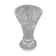 Années 1970 vase cornet sur piédouche cristal taillé et ciselé